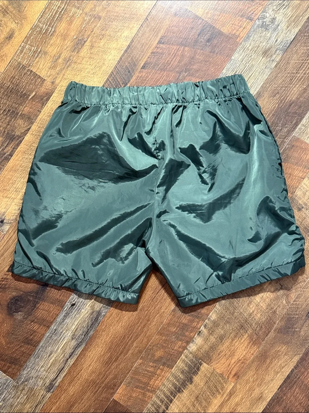 boohooMAN Green Nylon Tracksuit Set Windbreaker 1/4 Zip Jacket & Shorts M